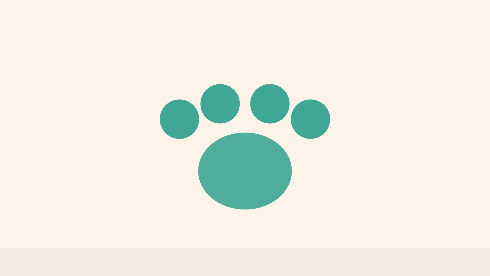 Abstract paw-print illustration, used as the about page hero image